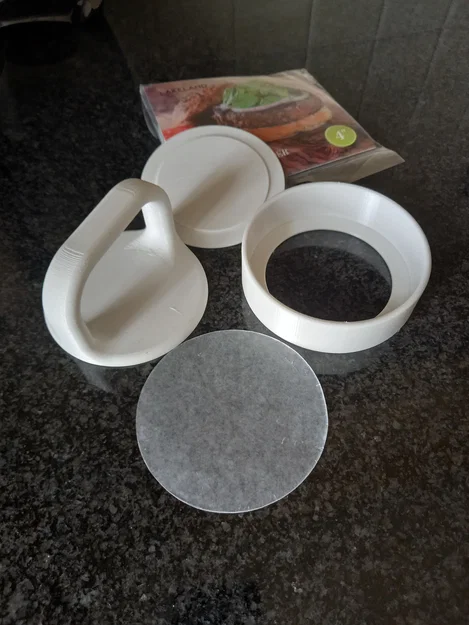 Khuôn ép burger dễ tháo (mọi kích cỡ - Parametric) - Image 3