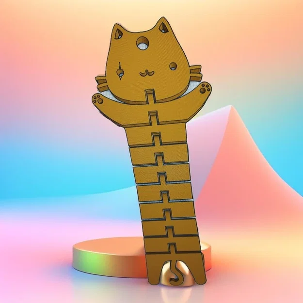 Móc khóa mèo Flexi Cat - Mẫu in 3D linh hoạt, cực dễ thương - Image 2