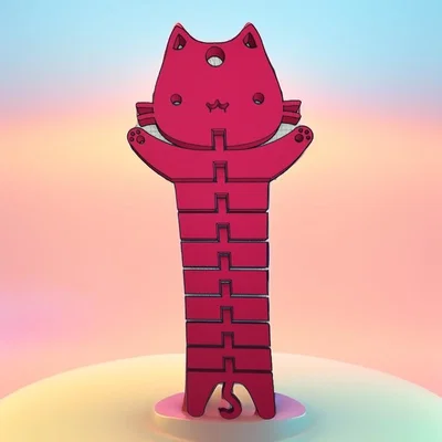 Móc khóa mèo Flexi Cat - Mẫu in 3D linh hoạt, cực dễ thương