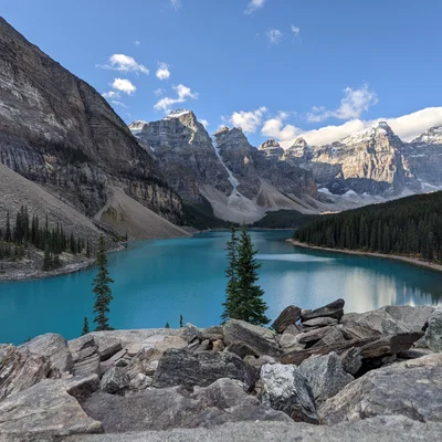 Moraine Lake – Alberta, Canada (Mô hình địa hình)