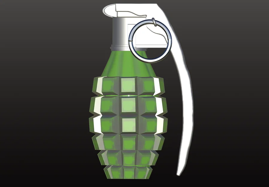 Mô hình quả lựu đạn (Grenade) 3D độc đáo để trang trí và sưu tầm - Image 1