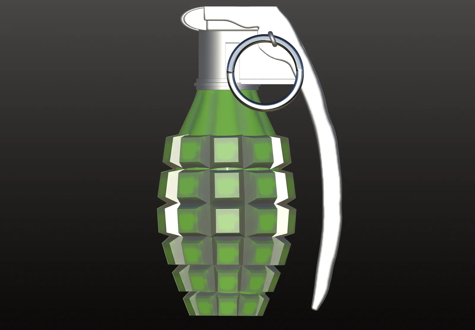 Mô hình quả lựu đạn (Grenade) 3D độc đáo để trang trí và sư… 1