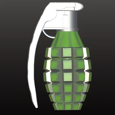 Mô hình quả lựu đạn (Grenade) 3D độc đáo để trang trí và sưu tầm