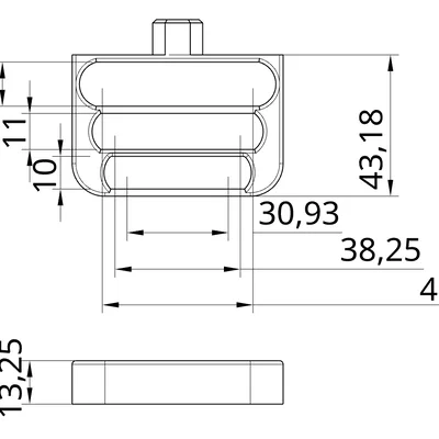 Giá treo 3 dụng cụ (kềm) cho HSW Honeycomb Storage Wall