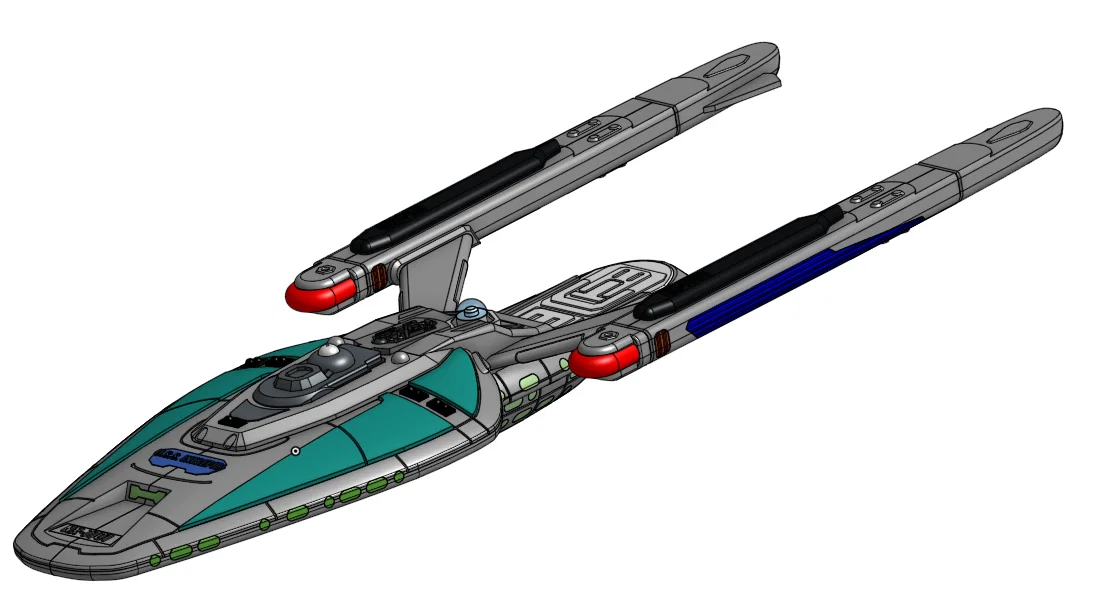Mô hình phi thuyền 3D Concept-Ship U.S.S. Intrepid phong cách Star Trek - Image 4