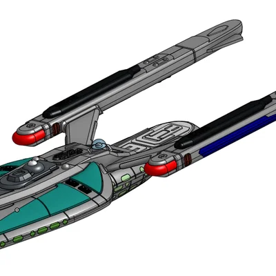 Mô hình phi thuyền 3D Concept-Ship U.S.S. Intrepid phong cách Star Trek