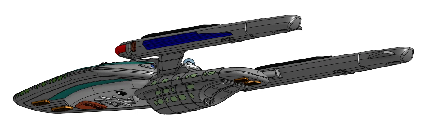 Mô hình phi thuyền 3D Concept-Ship U.S.S. Intrepid phong cách Star Trek - Image 5
