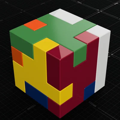 Mô hình xếp hình khối 6 mảnh (6 Piece Puzzle) - Đồ chơi trí tuệ in 3D