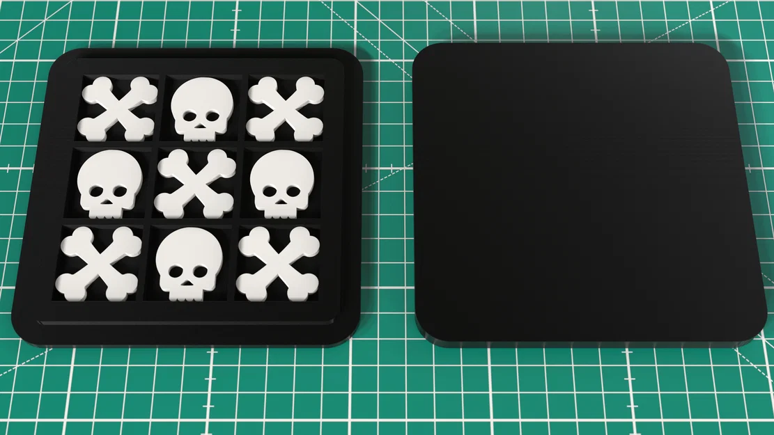 Bộ cờ caro Halloween (Tic Tac Toe) với quân cờ đầu lâu cực chất - Image 2