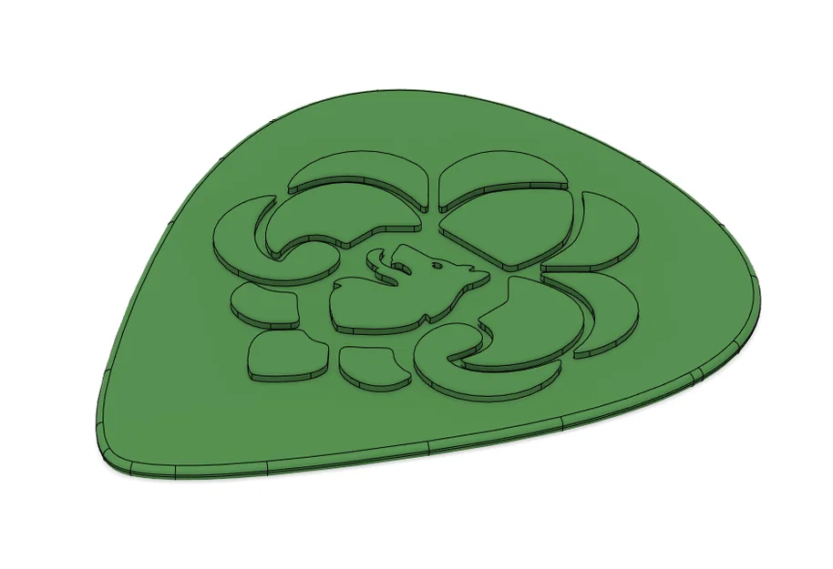 Gảy đàn Guitar in 3D hình biểu tượng hướng đạo sinh độc đáo - Image 1