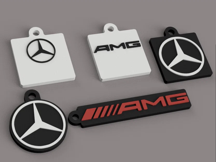 Bộ sưu tập móc khóa 3D Mercedes-Benz và AMG phong cách - Image 1