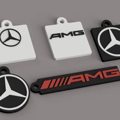 Bộ sưu tập móc khóa 3D Mercedes-Benz và AMG phong cách