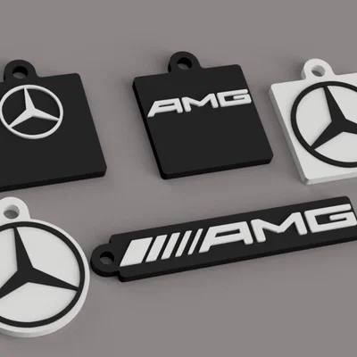 Bộ sưu tập móc khóa 3D Mercedes-Benz và AMG phong cách