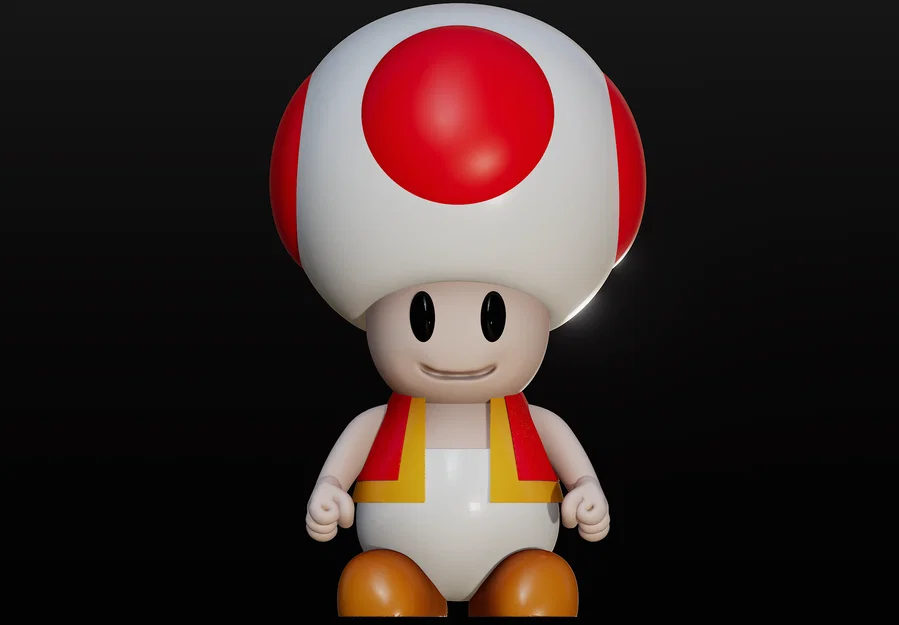 Mô hình 3D Toad Super Mario đáng yêu cho người đam mê in 3D - Image 1