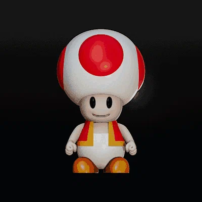Mô hình 3D Toad Super Mario đáng yêu cho người đam mê in 3D