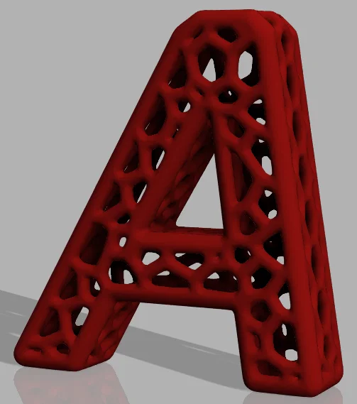 Bộ chữ cái 3D thiết kế họa tiết Voronoi nghệ thuật (A-Z) - Image 1