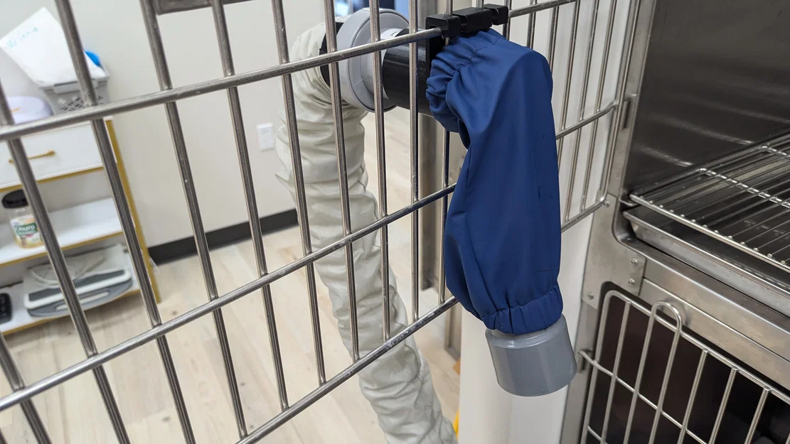 Ống dẫn xuyên lồng cho máy sưởi bệnh nhân thú y (Veterinary Patient Warmer Tube Cage Pass-through) - Image 2