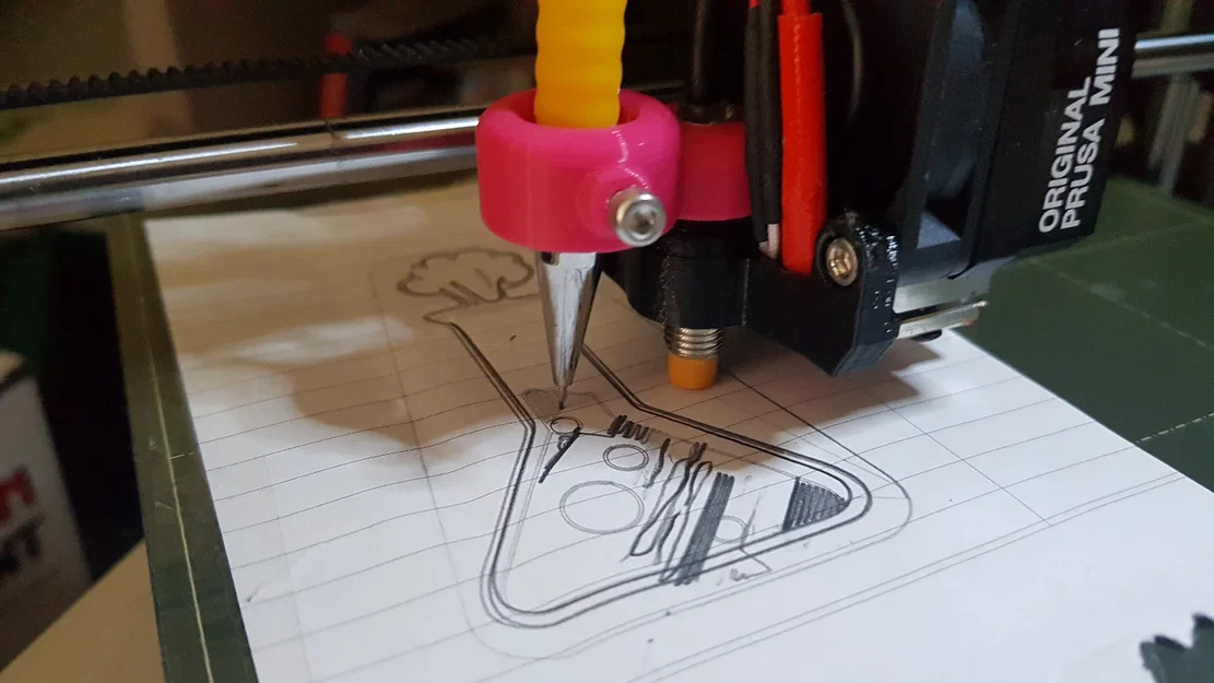 Ngàm gắn bút Prusa MINI Plotter bracket - Biến máy in thành máy vẽ - Image 1