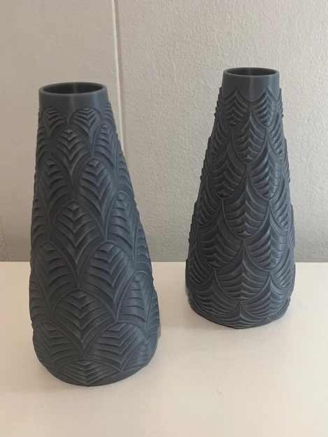 Bộ bình hoa họa tiết lá (Leaf Vase) in 3D độc đáo - Image 1