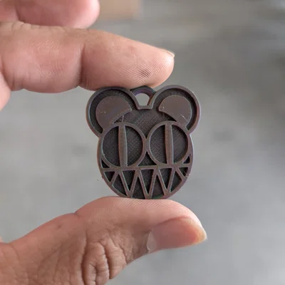 Móc khóa Radiohead Bear Keychain in 3D cực chất cho fan