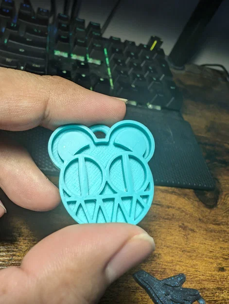 Móc khóa Radiohead Bear Keychain in 3D cực chất cho fan - Image 2