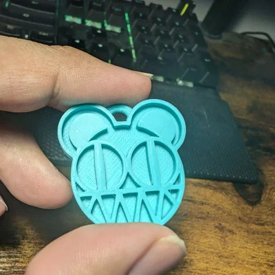Móc khóa Radiohead Bear Keychain in 3D cực chất cho fan