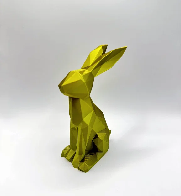 Mô hình thỏ Lowpoly (Lowpoly Easter Bunny) trang trí độc đáo - Image 1