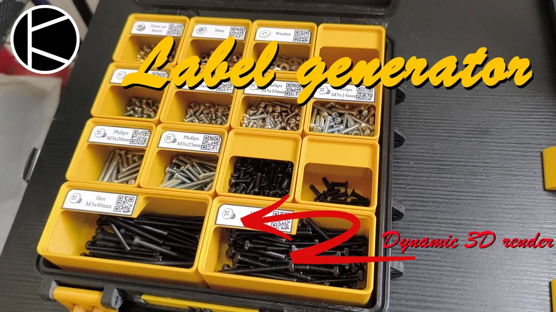 Grifinity bin label generator – Trình tạo nhãn động cho khay Gridfinity - Image 1