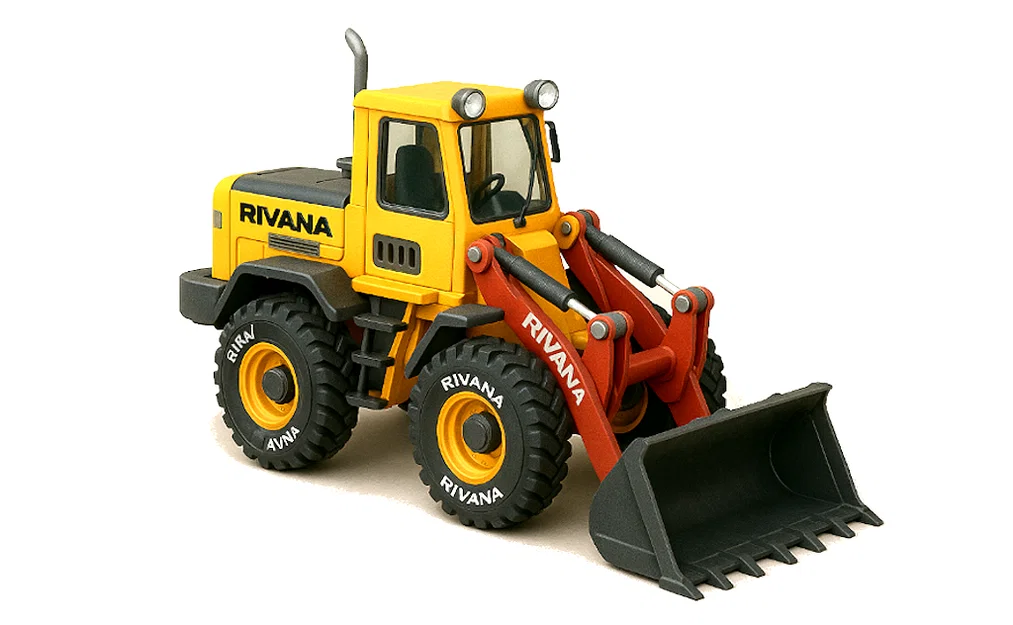 Xe Xúc Lật Đầu Màu Vàng Có Chuyển Động (Yellow Front Loader with Movements) - Image 1