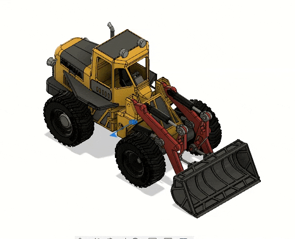 Xe Xúc Lật Đầu Màu Vàng Có Chuyển Động (Yellow Front Loader with Movements) - Image 4