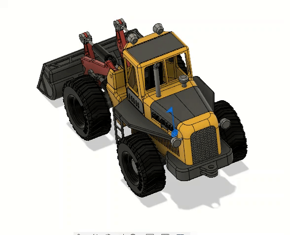 Xe Xúc Lật Đầu Màu Vàng Có Chuyển Động (Yellow Front Loader with Movements) - Image 5