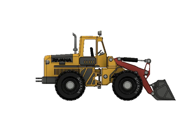 Xe Xúc Lật Đầu Màu Vàng Có Chuyển Động (Yellow Front Loader with Movements) - Image 6