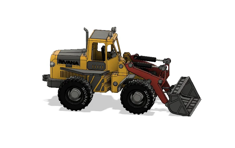 Xe Xúc Lật Đầu Màu Vàng Có Chuyển Động (Yellow Front Loader with Movements) - Image 7