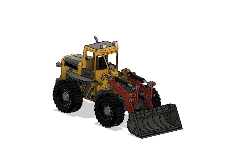 Xe Xúc Lật Đầu Màu Vàng Có Chuyển Động (Yellow Front Loader with Movements) - Image 9