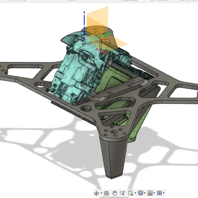 Frame Carbonme cho DJI FPV + Cradle & Feet in 3D Printer