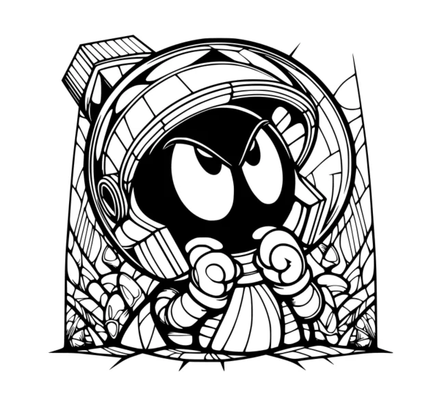 Mô hình 3D Marvin the Martian trang trí cực đẹp cho người hâm mộ - Image 1