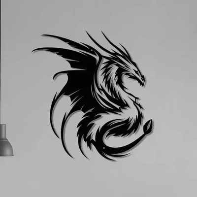 Mô hình trang trí tường hình Rồng nghệ thuật in 3D cực đẹp