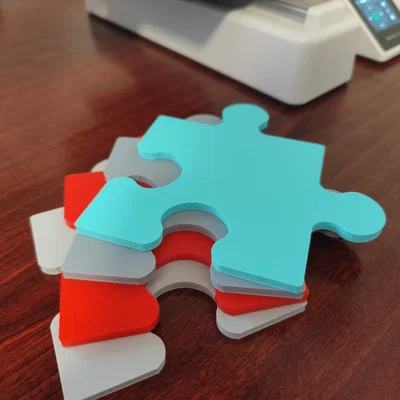 Lót Ly Ghép Hình Kết Nối (Connecting Puzzle Coasters)