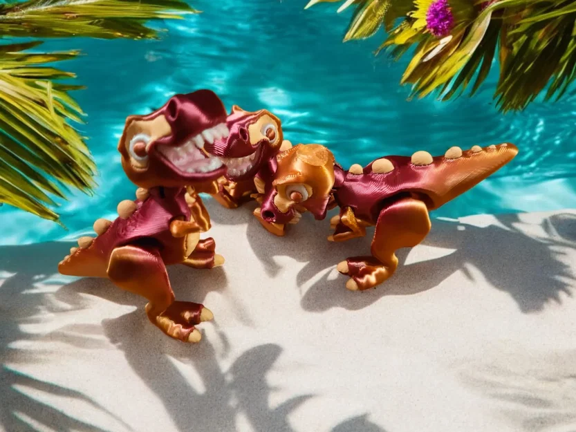 Happy T-Rex (T-Rex khớp chuyển động dễ thương) - Image 2