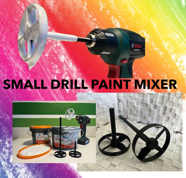 Đầu khuấy sơn mini gắn máy khoan (Small drill paint mixer) - Image 1