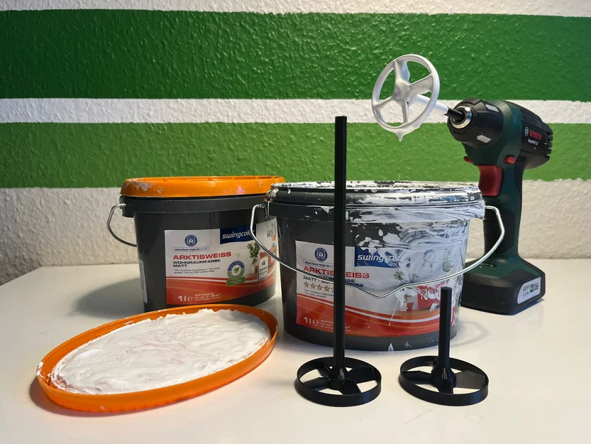 Đầu khuấy sơn mini gắn máy khoan (Small drill paint mixer) - Image 4