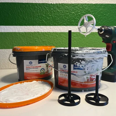 Đầu khuấy sơn mini gắn máy khoan (Small drill paint mixer)