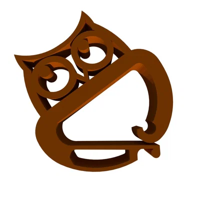 Móc khóa đa năng hình cú mèo (Decorative Owl Carabiner) in 3D