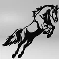 Mô hình treo tường trang trí nghệ thuật hình con ngựa 2D độc đáo - Thumbnail 2