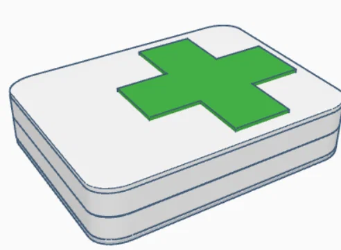 Mẫu hộp đựng sơ cứu y tế (portable med-kit) in 3D nhỏ gọn - Image 1