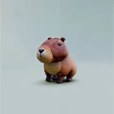 Mô hình 3D Chibi Capybara phong cách Nendoroid cực dễ thương