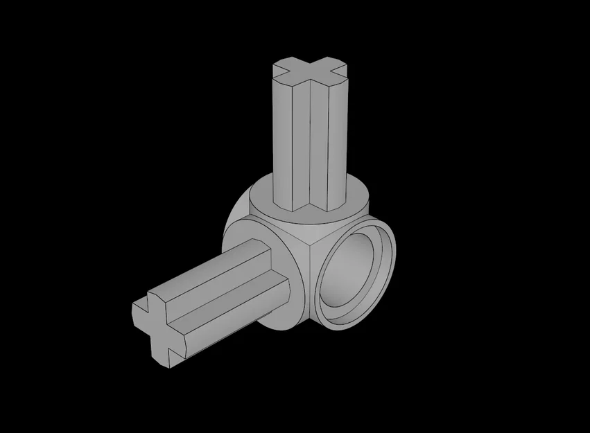Khớp nối Technic Axle và Pin 90 độ tương thích Lego - Bản in 3D - Image 1
