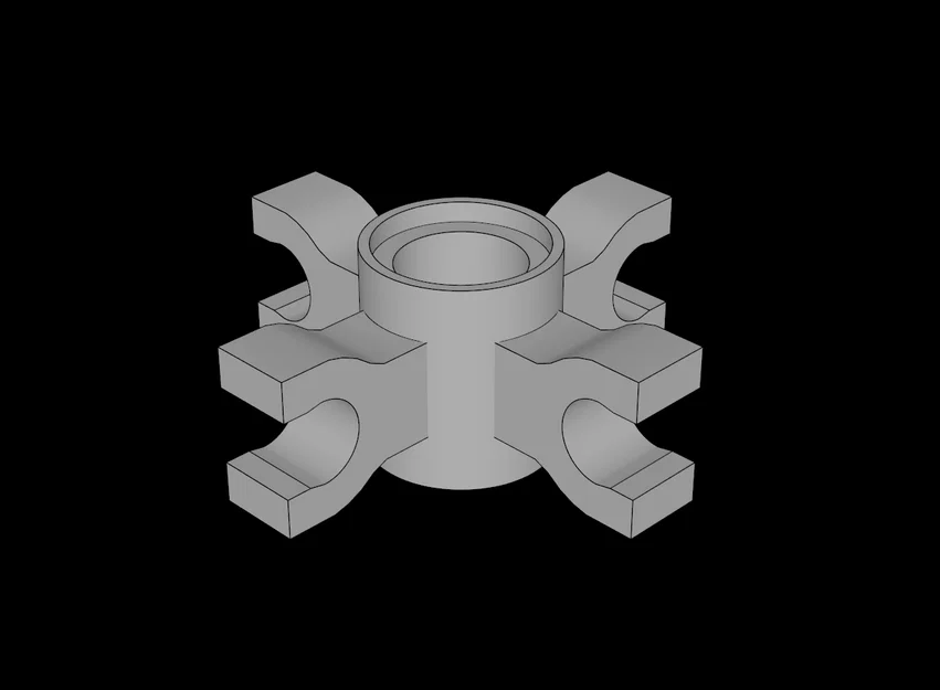 Khớp nối Technic tròn 4 chốt tương thích Lego (90202) - Image 1