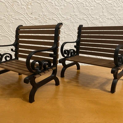 Mô hình ghế công viên thu nhỏ (Little Park Bench) trang trí