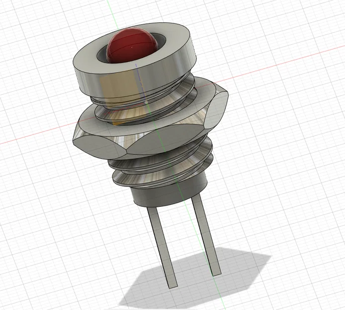 Component gá LED phẳng 3mm (3mm LED Flat Holder Component) - Image 1